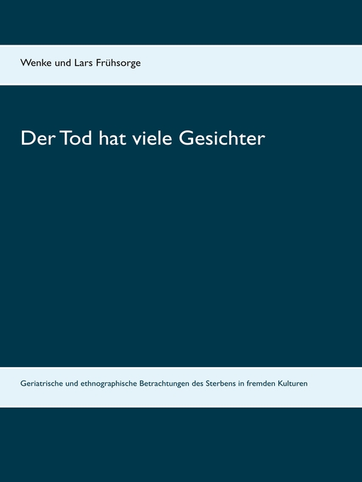 Cover image for Der Tod hat viele Gesichter
